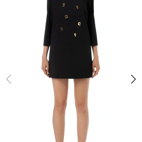 Elisabeth’s Franchi beautif Italian designer MINI-DRESS New size 38 - Picture 4 of 6